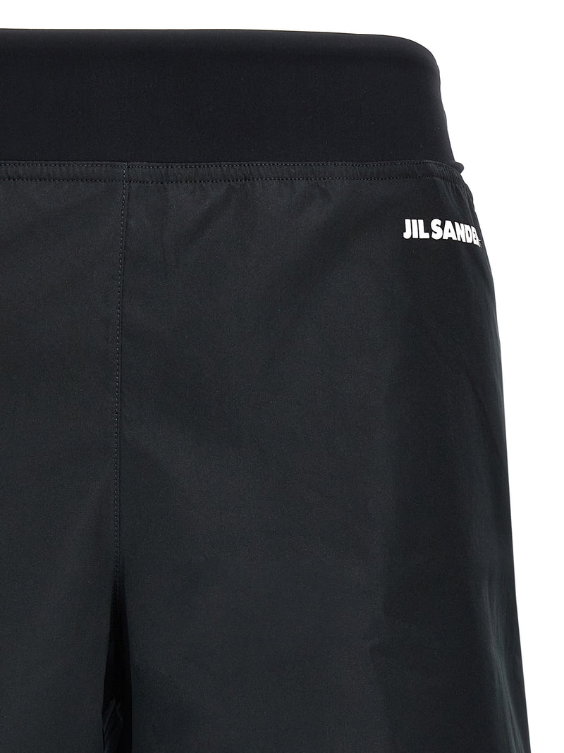 Jil Sander Black Polyester Bermuda Shorts