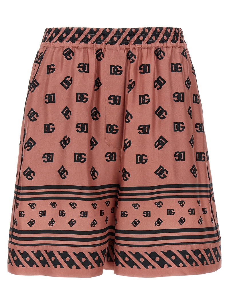 Short bermuda en soie multicolore Dolce & Gabbana