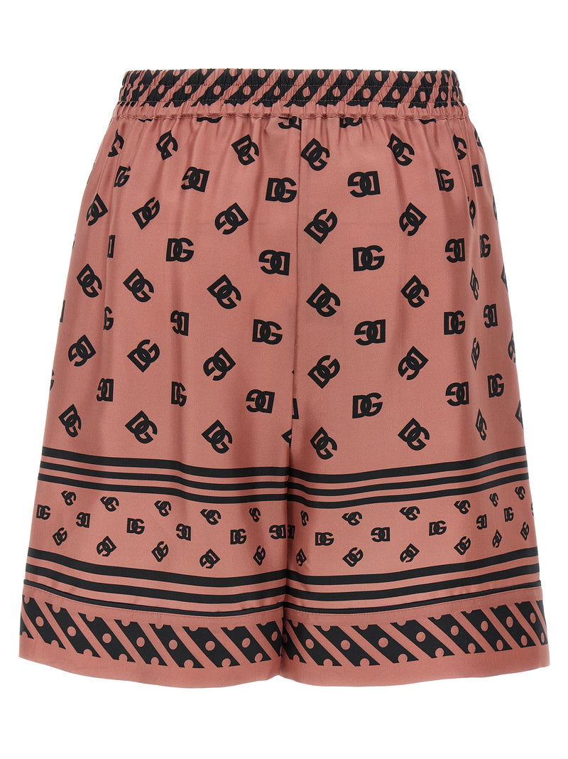 Short bermuda en soie multicolore Dolce & Gabbana