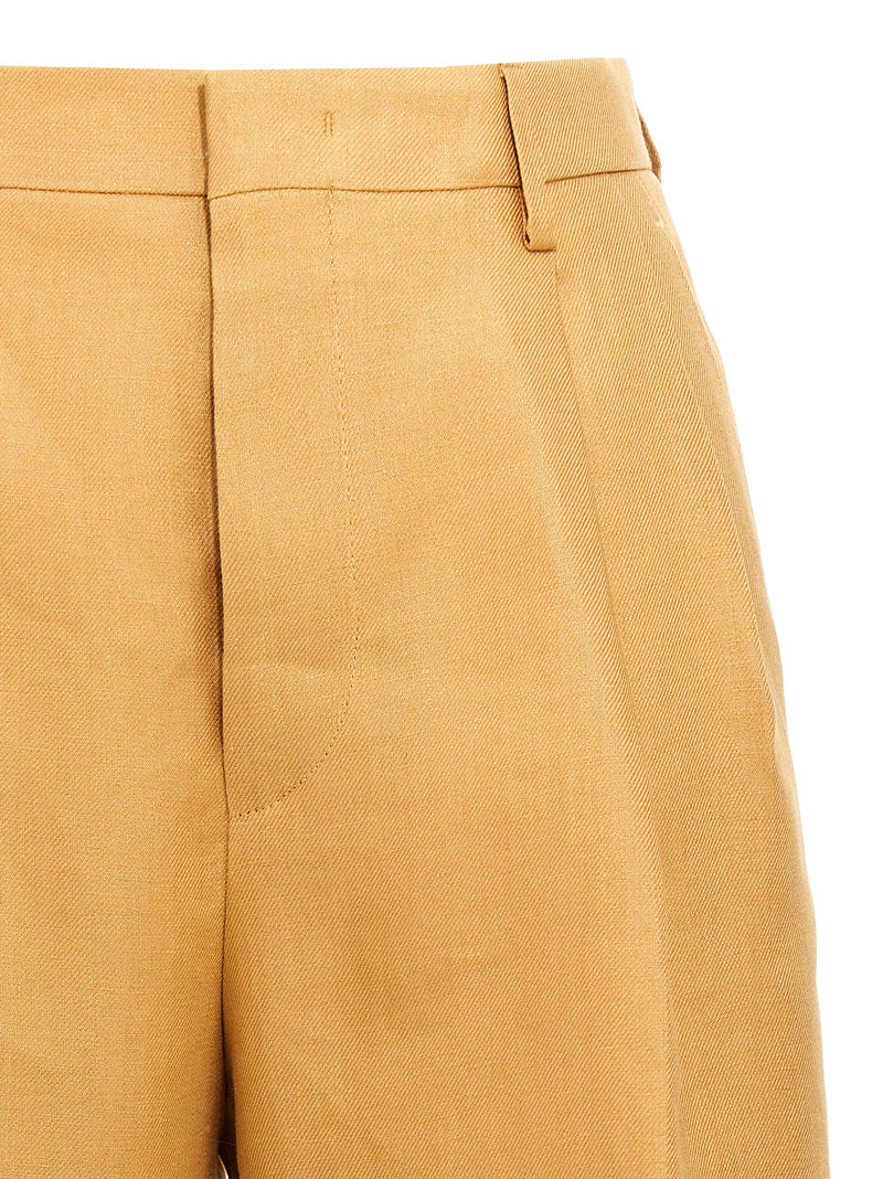 Short Bermuda Tagliatore en Lin Orange