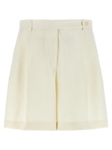 Shorts bermudas en soie blanche Brioni