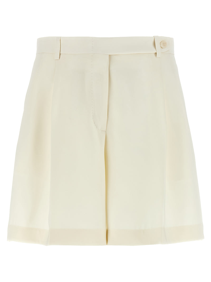 Shorts bermudas en soie blanche Brioni