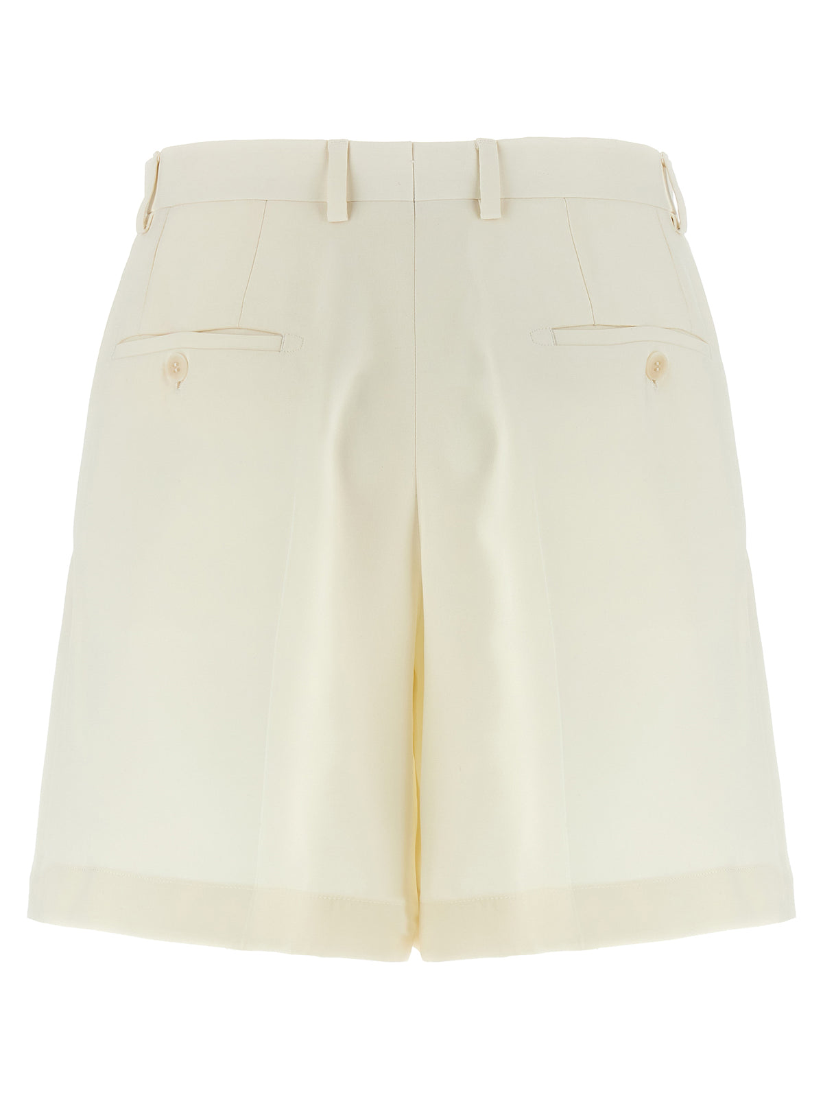 Shorts bermudas en soie blanche Brioni