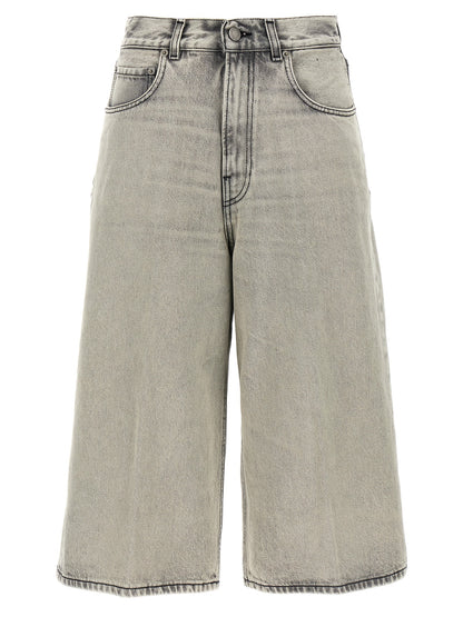 Haikure White Cotton Bermuda Shorts