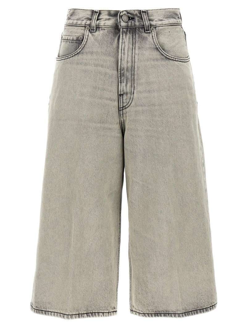 Haikure White Cotton Bermuda Shorts