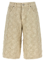 Haikure Beige Cotton Bermuda Shorts