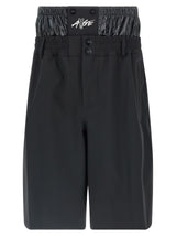 MONCLER GENIUS Black Polyamide Bermuda Shorts