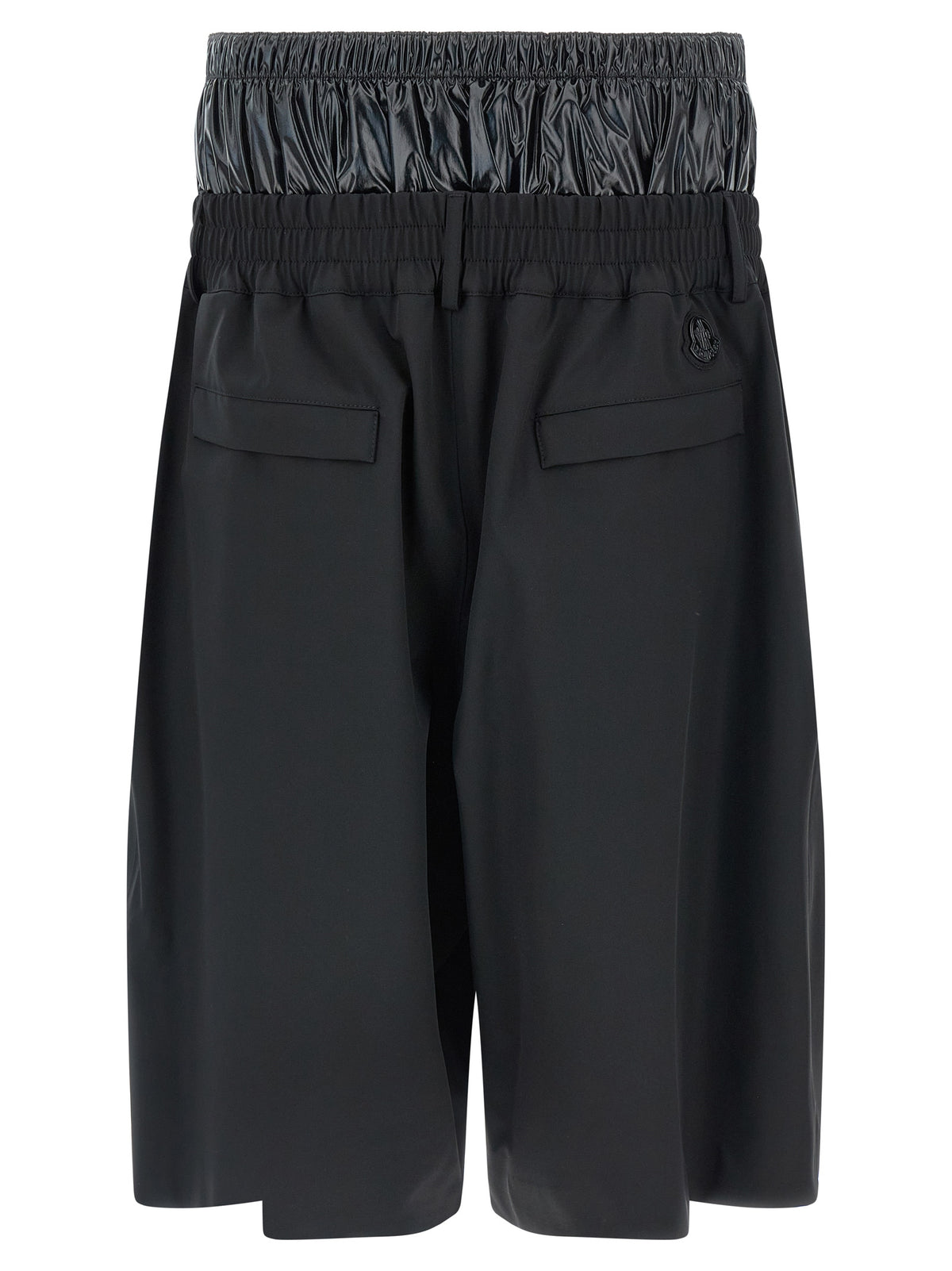 MONCLER GENIUS Black Polyamide Bermuda Shorts