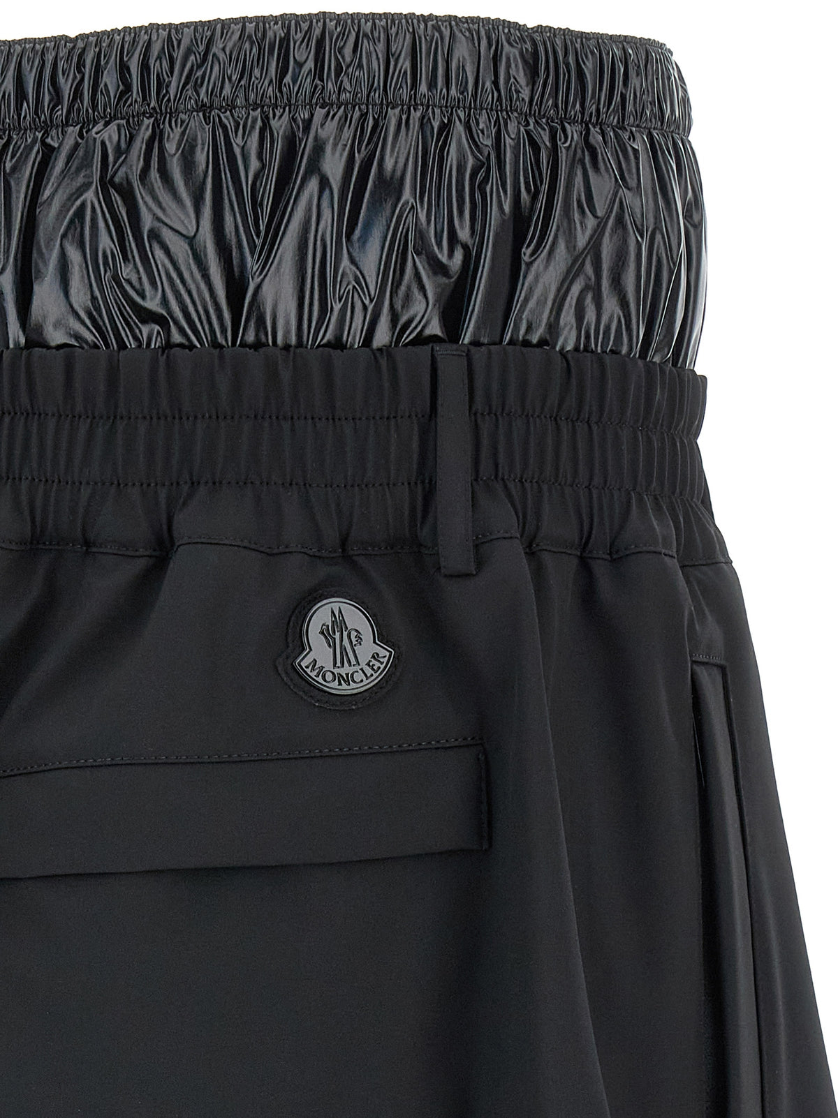 MONCLER GENIUS Black Polyamide Bermuda Shorts