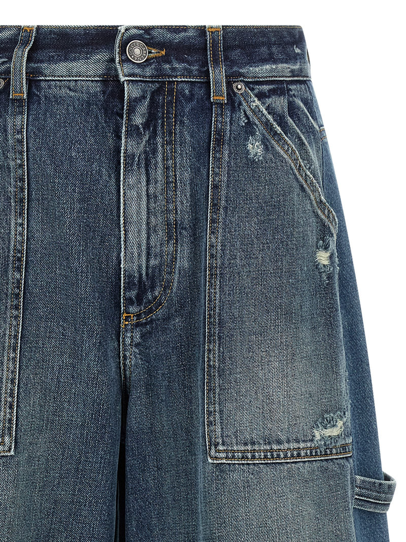 Shorts Bermuda en coton bleu Dolce & Gabbana