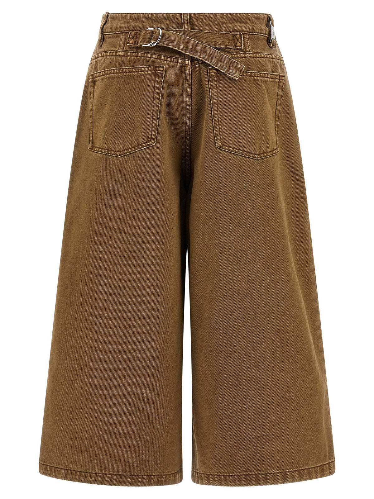 Ami Paris Brown Cotton Bermuda Shorts