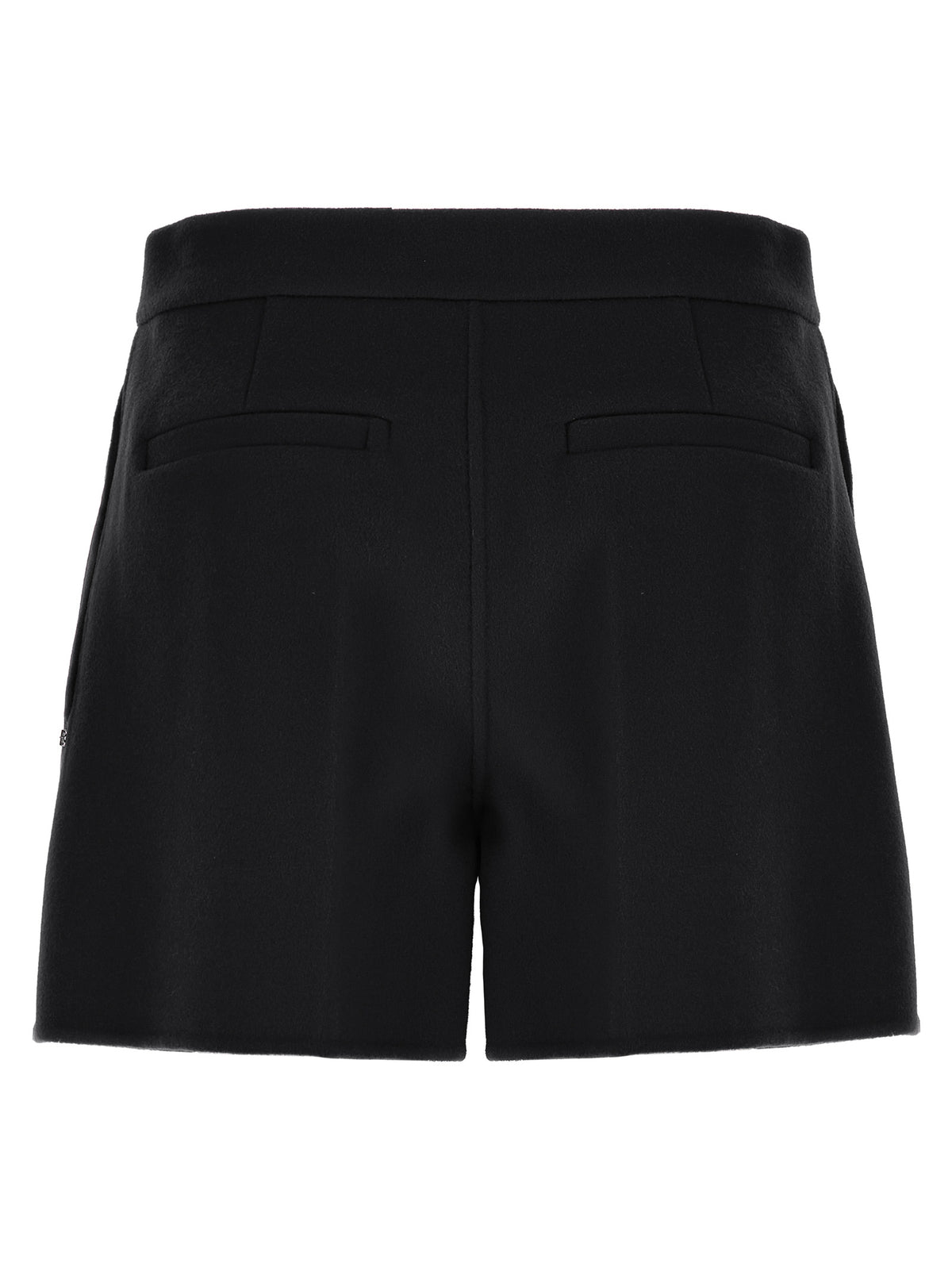 Sportmax Black Virgin Wool Bermuda Shorts