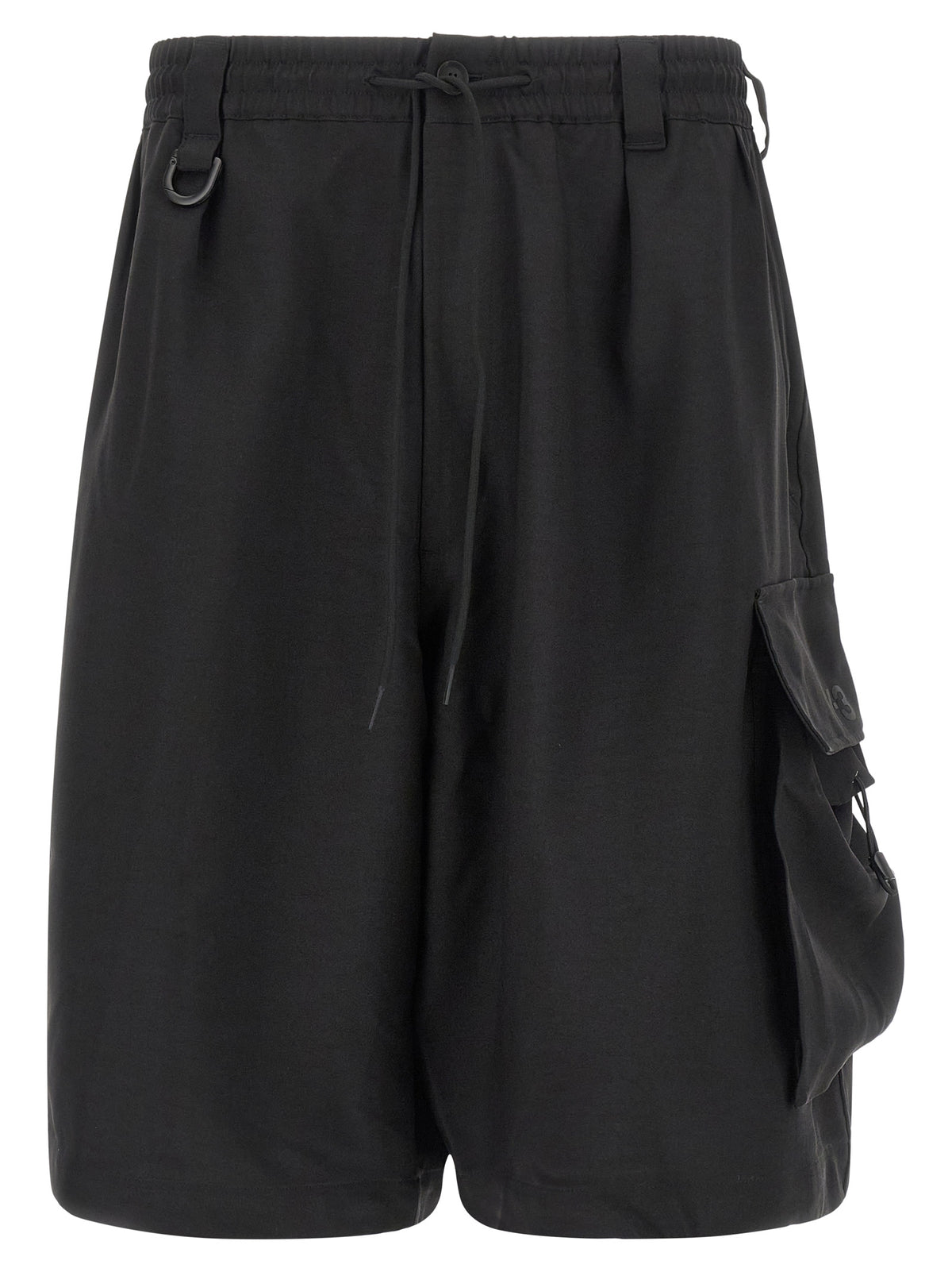 Shorts Bermuda Y-3 en polyester noir
