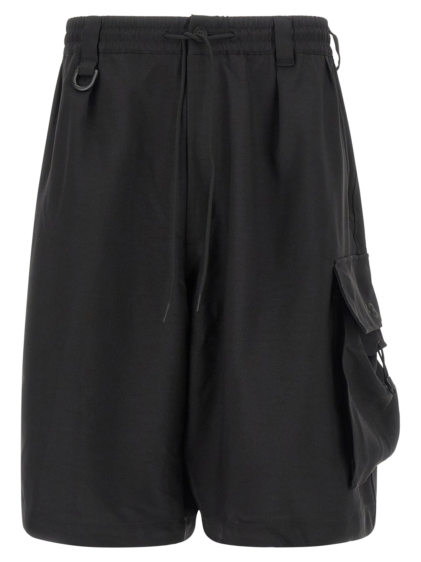 Shorts Bermuda Y-3 en polyester noir
