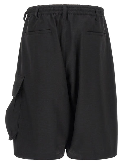 Shorts Bermuda Y-3 en polyester noir