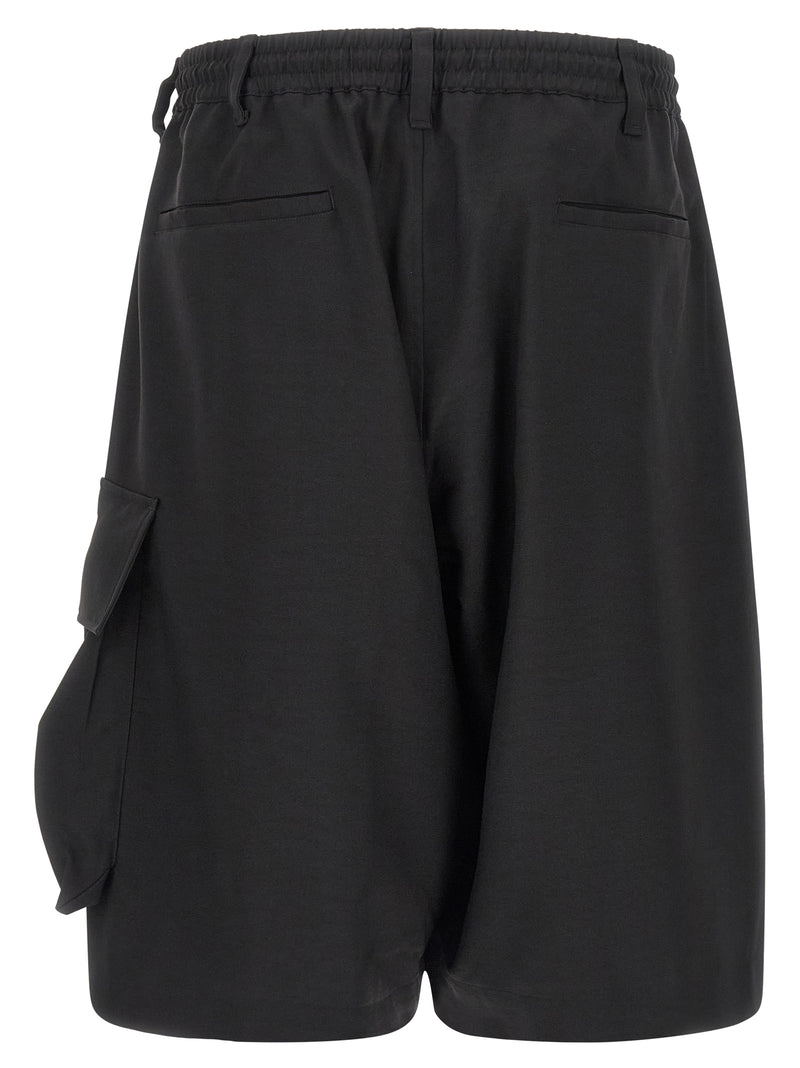 Shorts Bermuda Y-3 en polyester noir