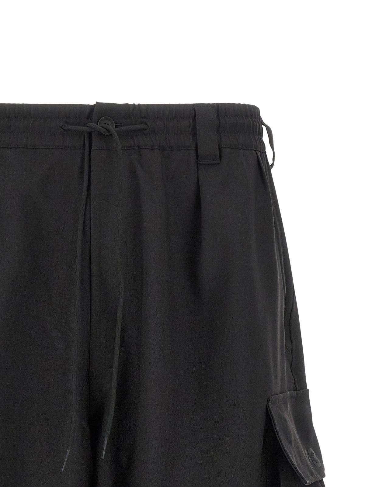 Shorts Bermuda Y-3 en polyester noir
