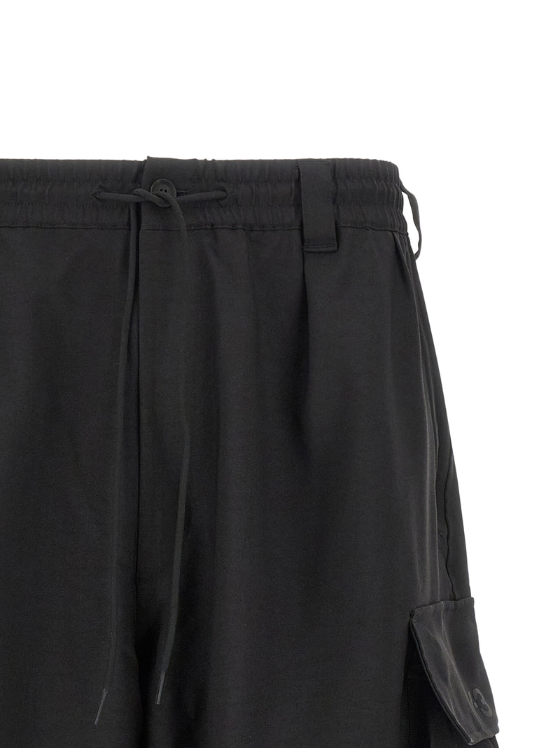Shorts Bermuda Y-3 en polyester noir