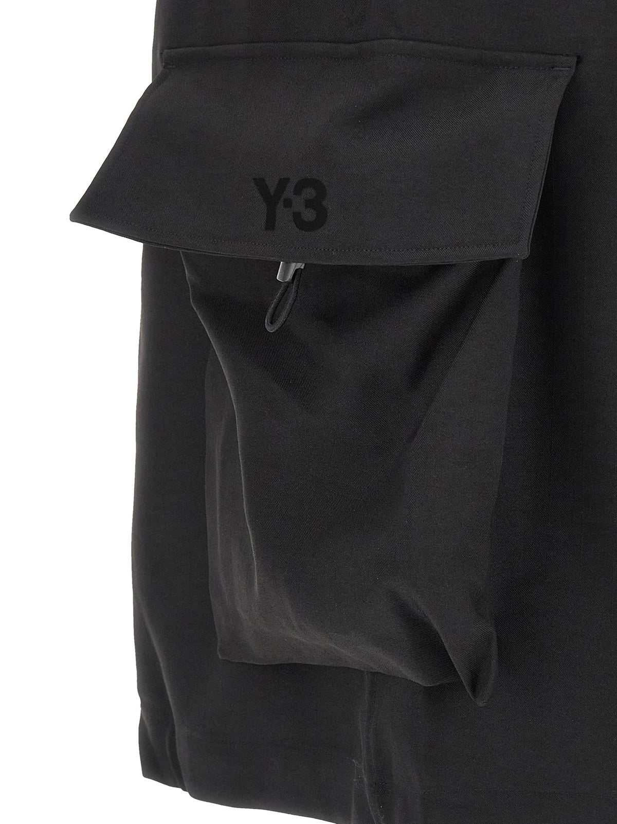 Shorts Bermuda Y-3 en polyester noir