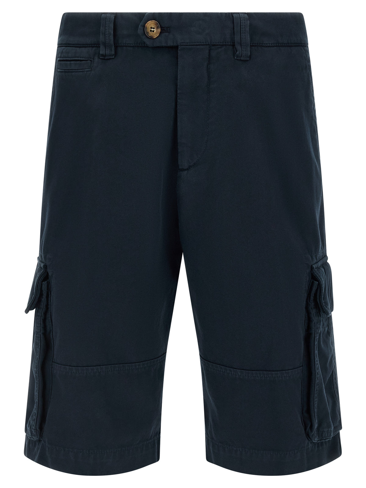 Shorts Bermudas Bleus en Coton Brunello Cucinelli