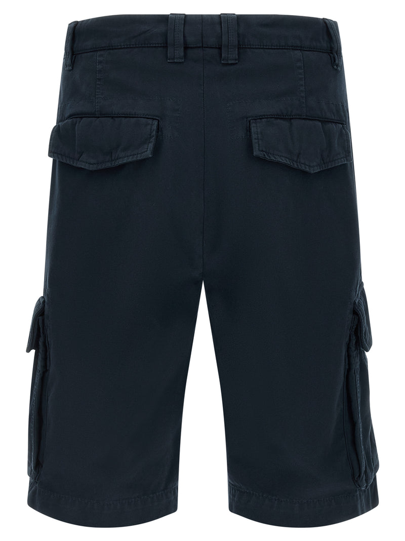 Shorts Bermudas Bleus en Coton Brunello Cucinelli