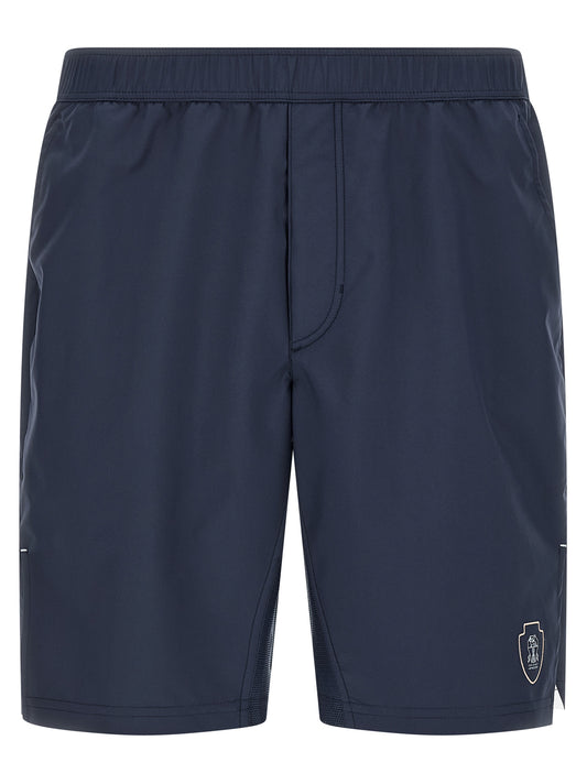 Shorts Bermudes Brunello Cucinelli en Polyester Bleu