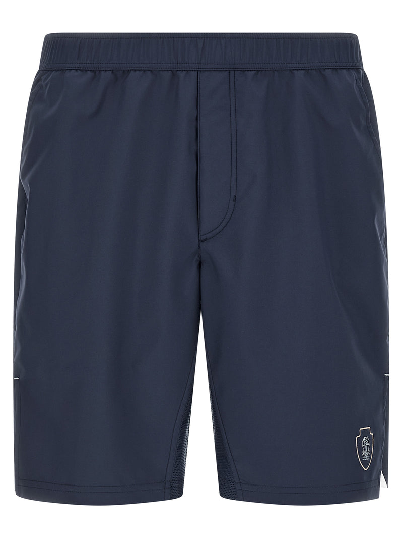 Brunello Cucinelli Blue Polyester Bermuda Shorts