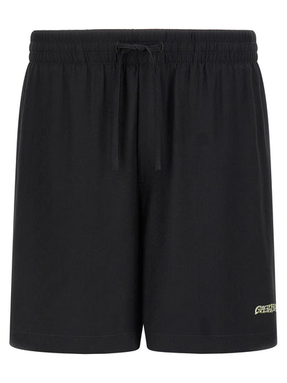 Casablanca Black Silk Bermuda Shorts