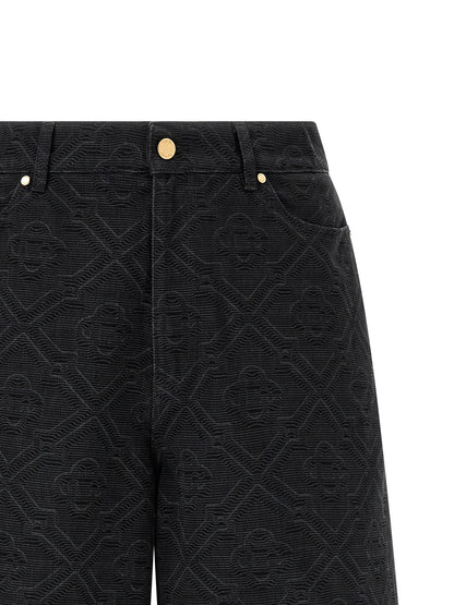 Casablanca Black Cotton Bermuda Shorts