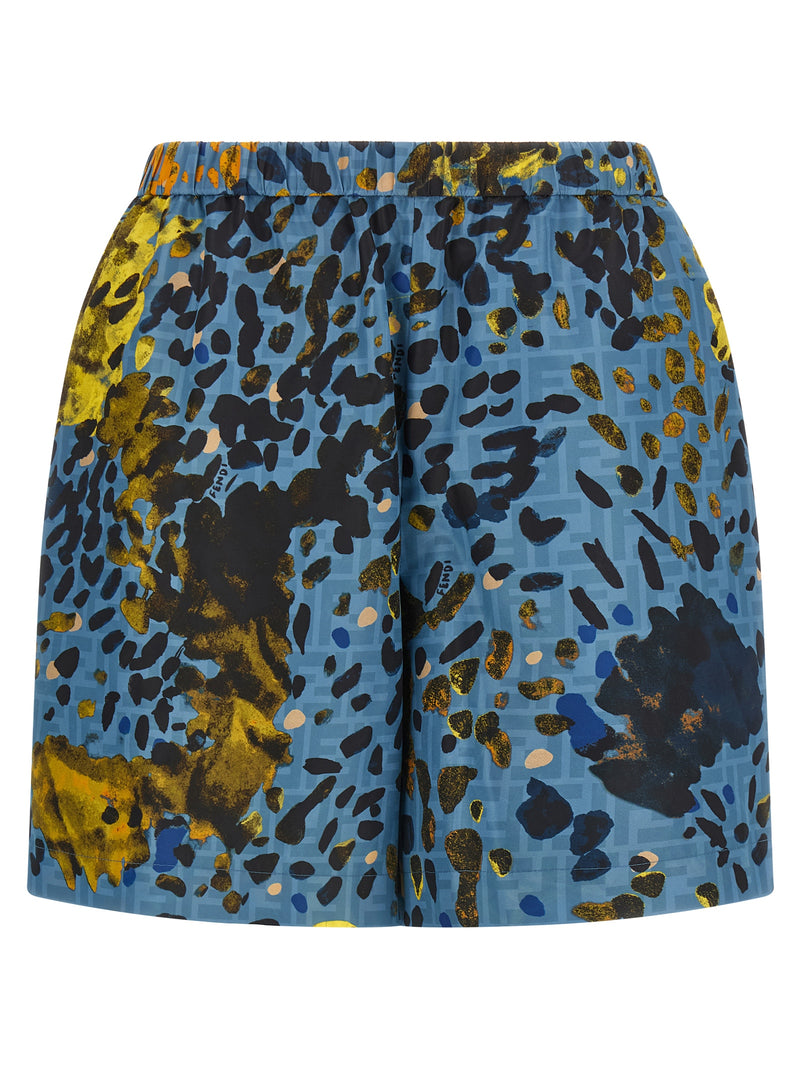 Shorts bermuda Fendi en polyester bleu