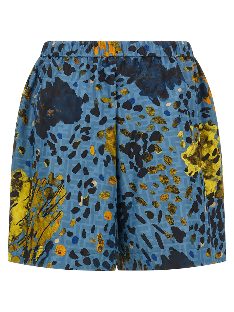 Shorts bermuda Fendi en polyester bleu