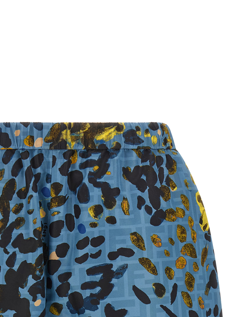 Shorts bermuda Fendi en polyester bleu
