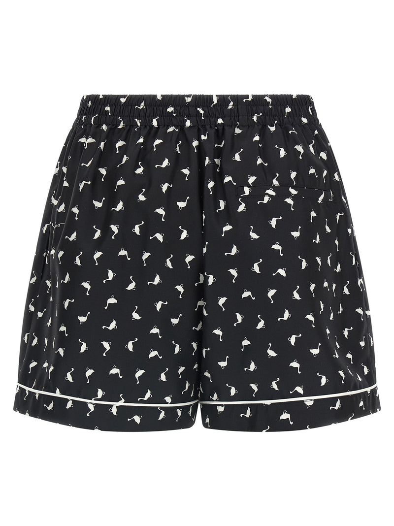 Moschino Bicolor Silk Bermuda Shorts - Elegant & Trendy