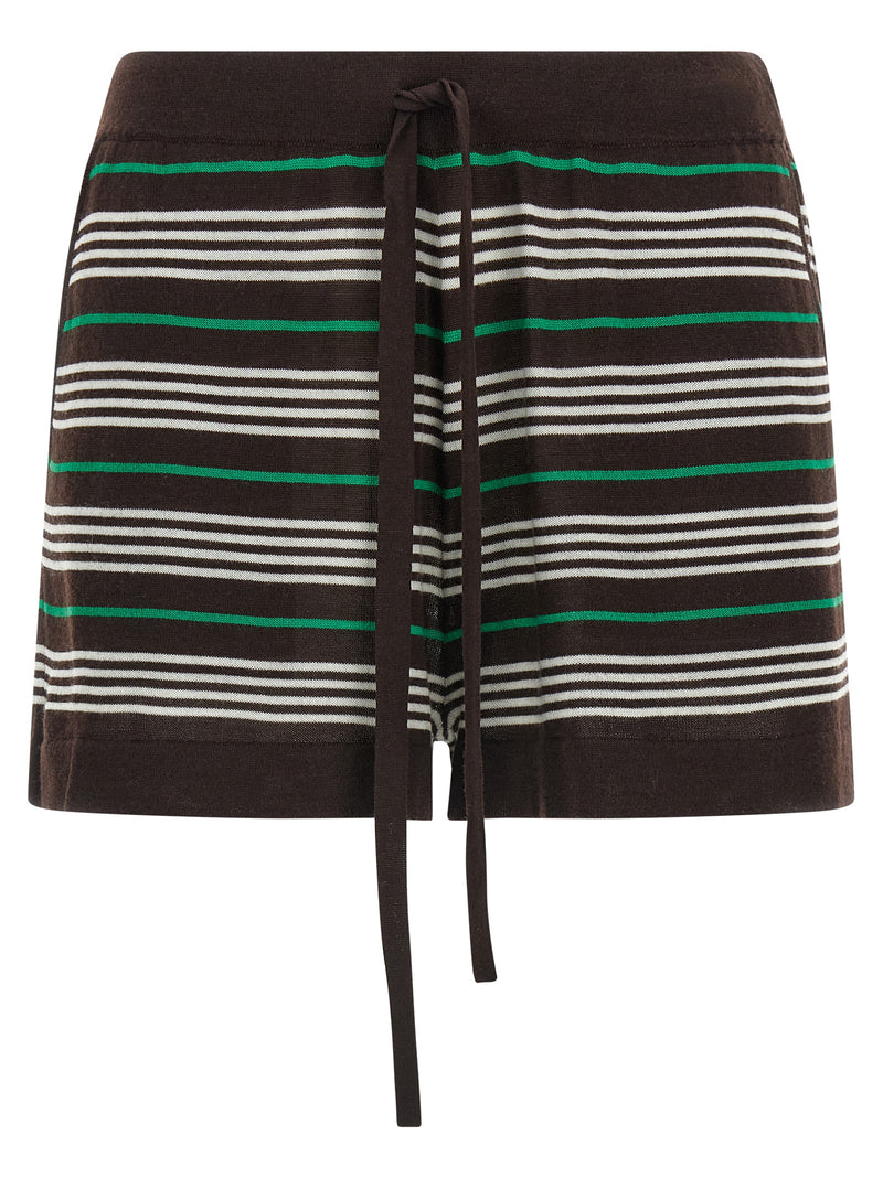 P.A.R.O.S.H. Brown Wool Bermuda Shorts