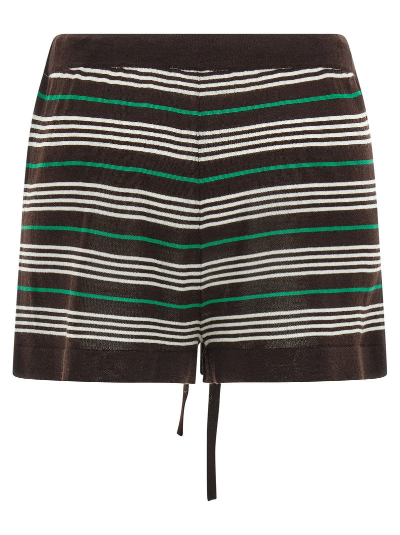 P.A.R.O.S.H. Brown Wool Bermuda Shorts
