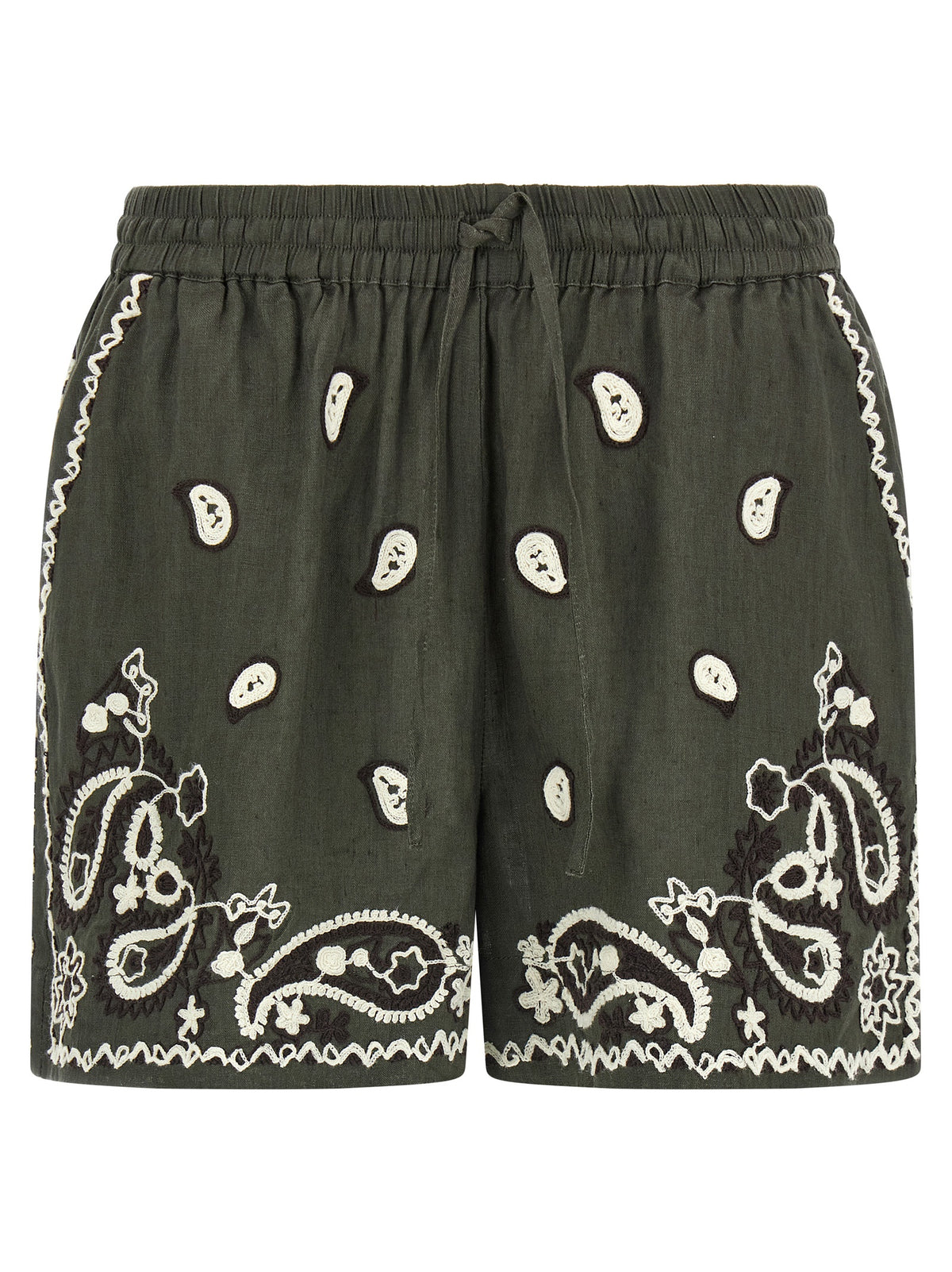 Shorts bermudas bicolores en lin P.A.R.O.S.H.