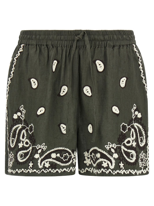 Shorts bermudas bicolores en lin P.A.R.O.S.H.