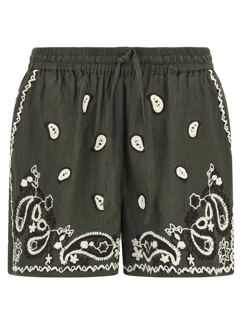 Shorts bermudas bicolores en lin P.A.R.O.S.H.