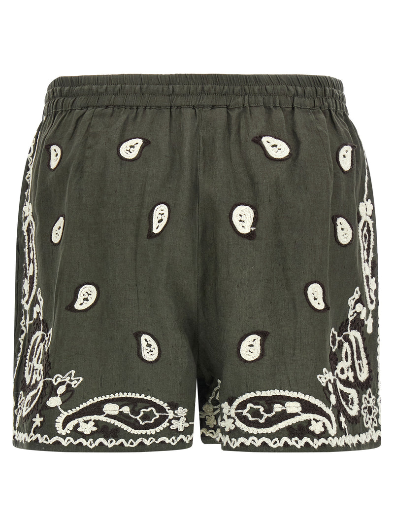 Shorts bermudas bicolores en lin P.A.R.O.S.H.