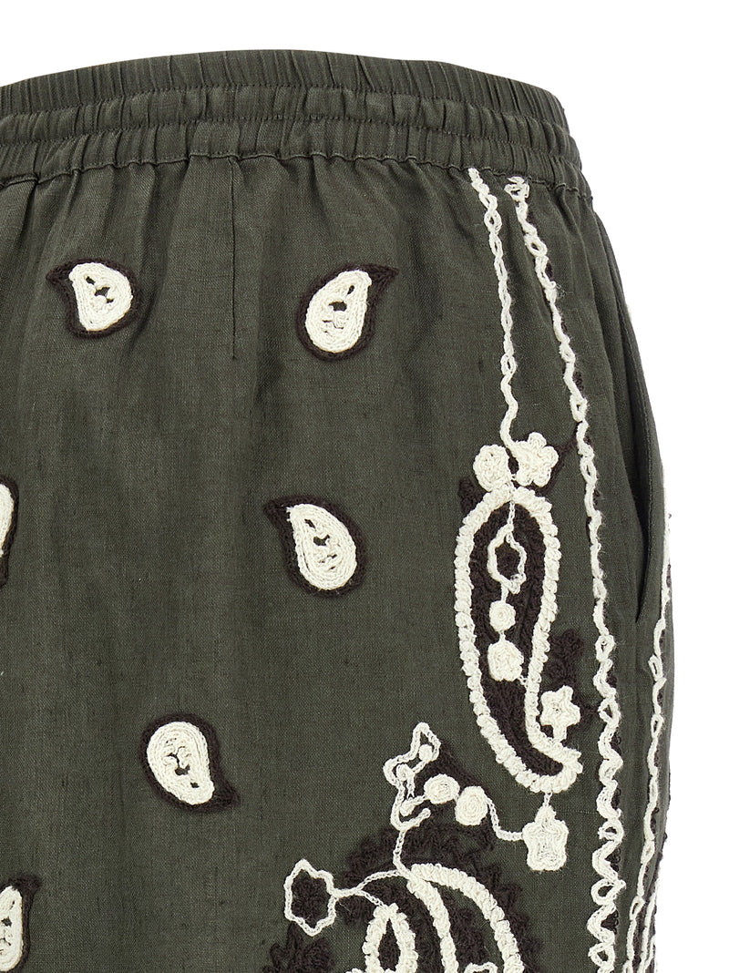 Shorts bermudas bicolores en lin P.A.R.O.S.H.