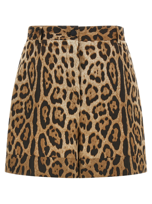 Dolce & Gabbana Brown Cotton Bermuda Shorts for Women