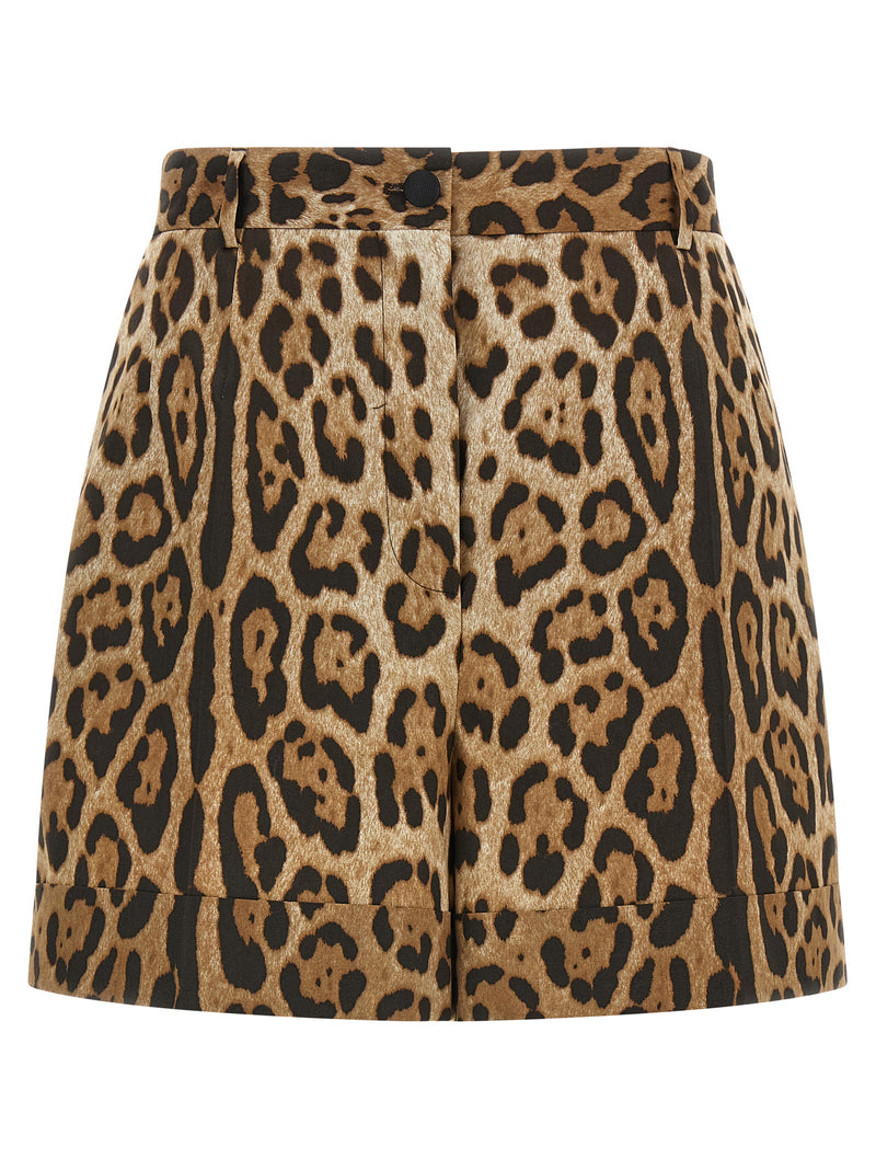 Dolce & Gabbana Brown Cotton Bermuda Shorts for Women