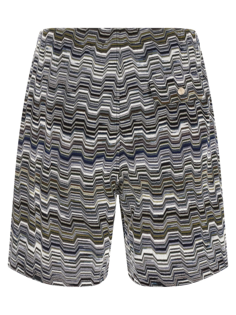 Missoni Bicolor Cotton Bermuda Shorts for Men