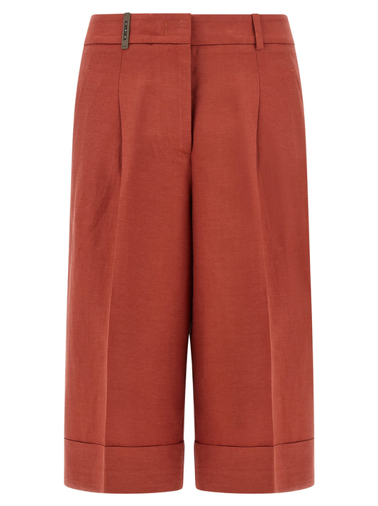 Peserico Multicolor Viscose Bermuda Shorts