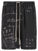 Shorts Bermudes Bicolores en Viscose Rick Owens