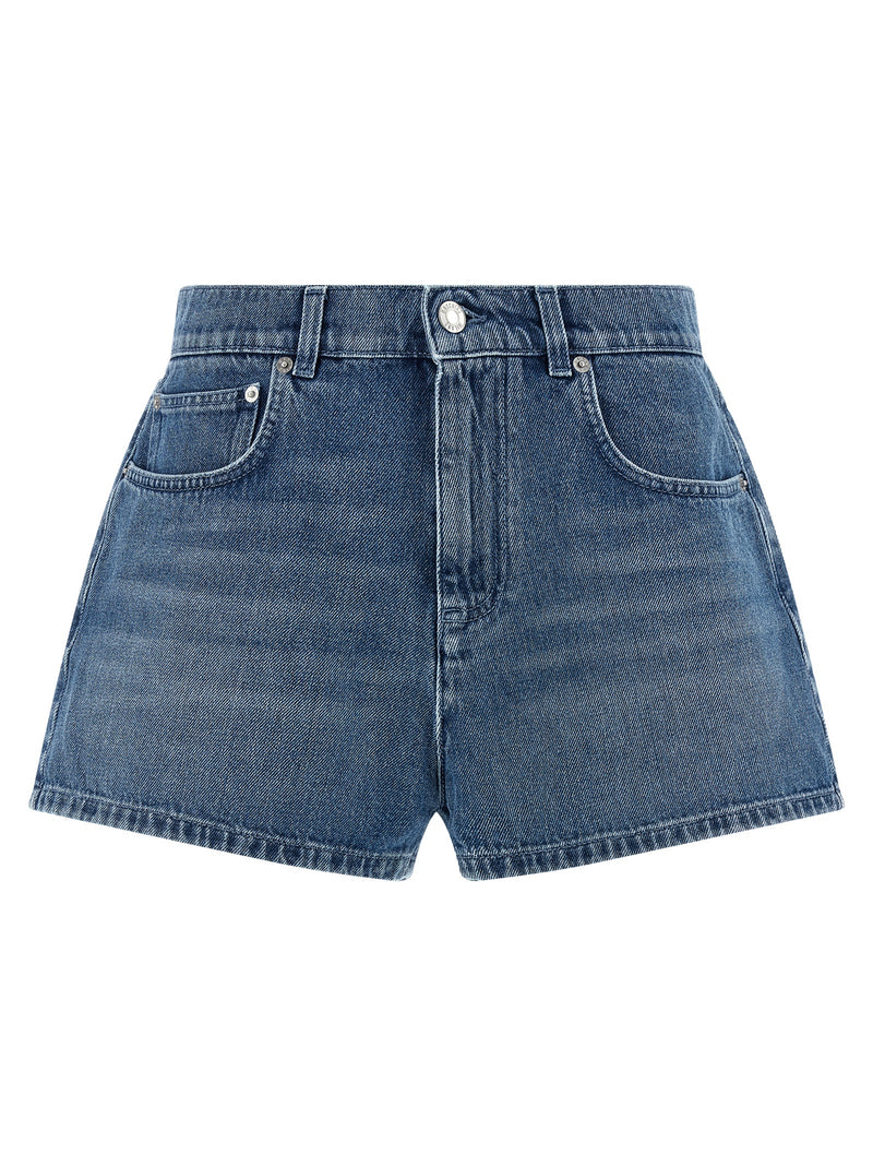 Moschino Blue Cotton Bermuda Shorts for Women