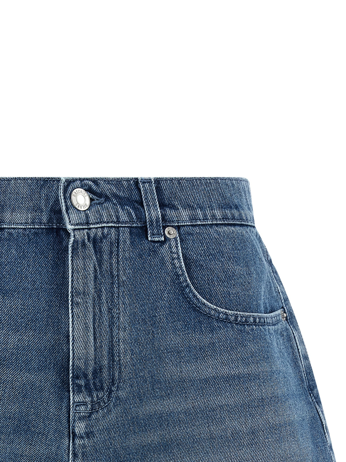 Moschino Blue Cotton Bermuda Shorts for Women