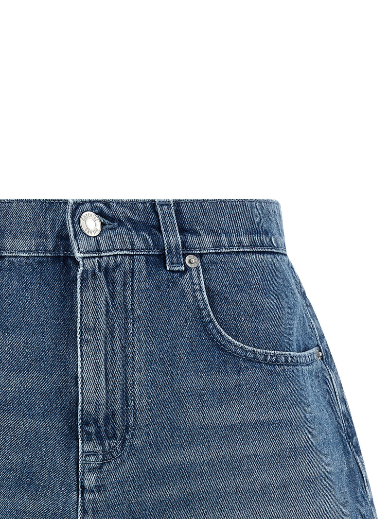 Moschino Blue Cotton Bermuda Shorts for Women