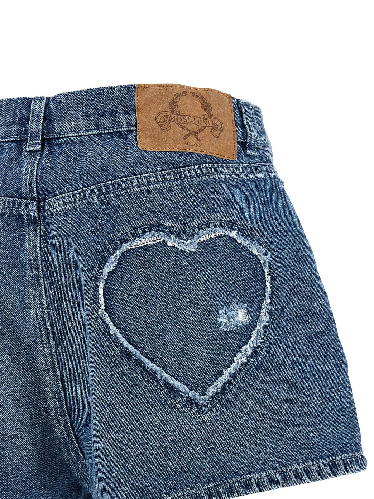 Moschino Blue Cotton Bermuda Shorts for Women