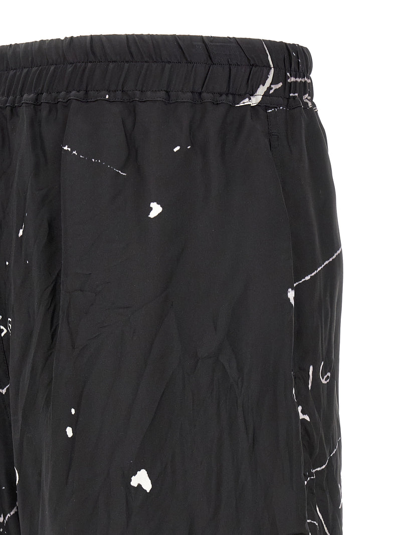 Rick Owens Bicolor Viscose Bermuda Shorts